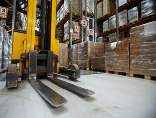 Forklift in 3PL Logstics Warehouse